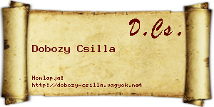 Dobozy Csilla névjegykártya