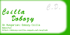 csilla dobozy business card